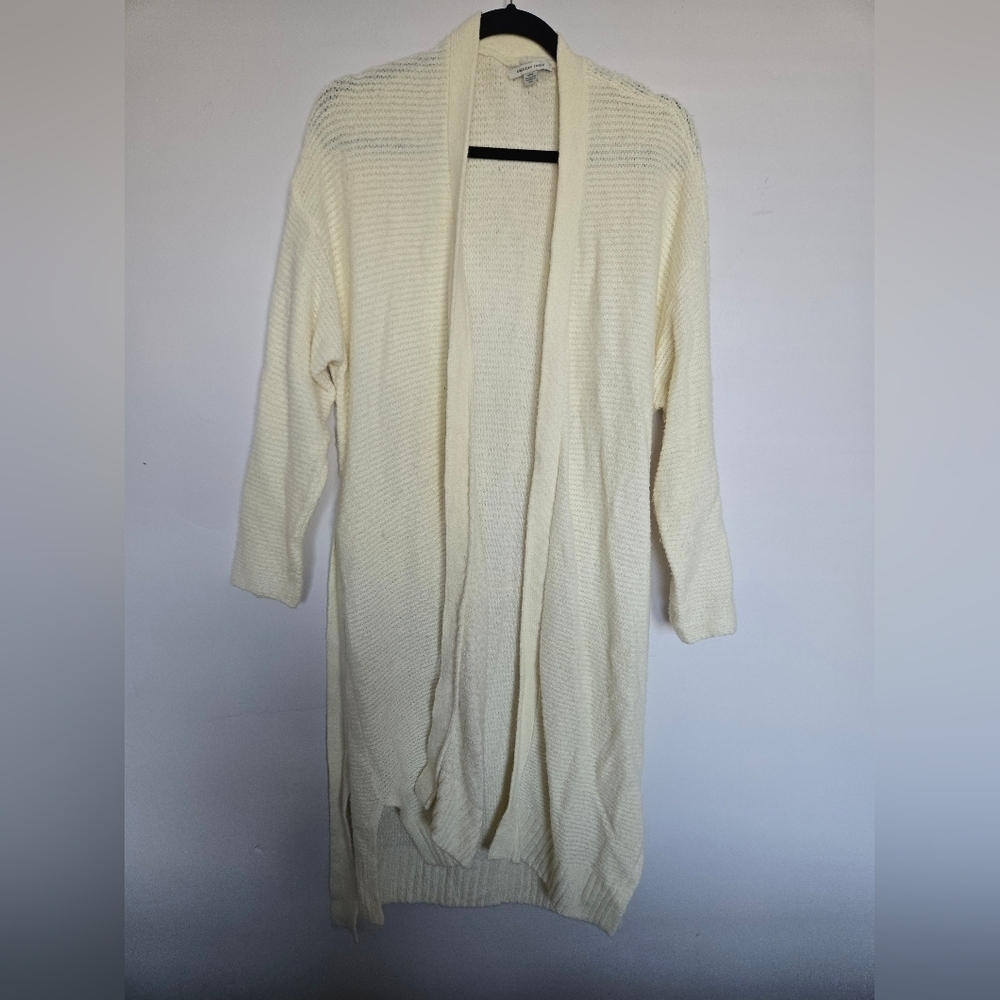 American Eagle Cream Knit Cardigan w/ Belt